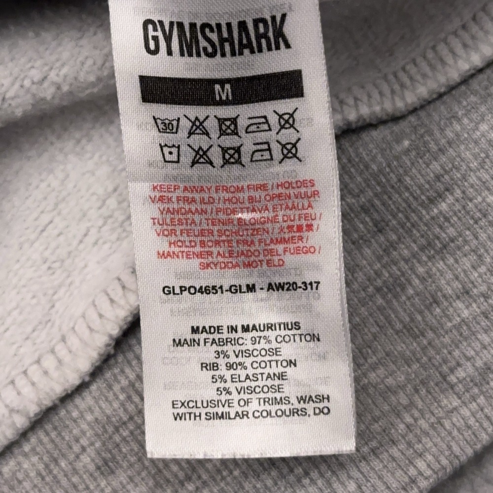Gymshark Fleece Pullover Hoodie Women's Medium Gray Gym‎ Workout Sweatshirt - Picture 3 of 8